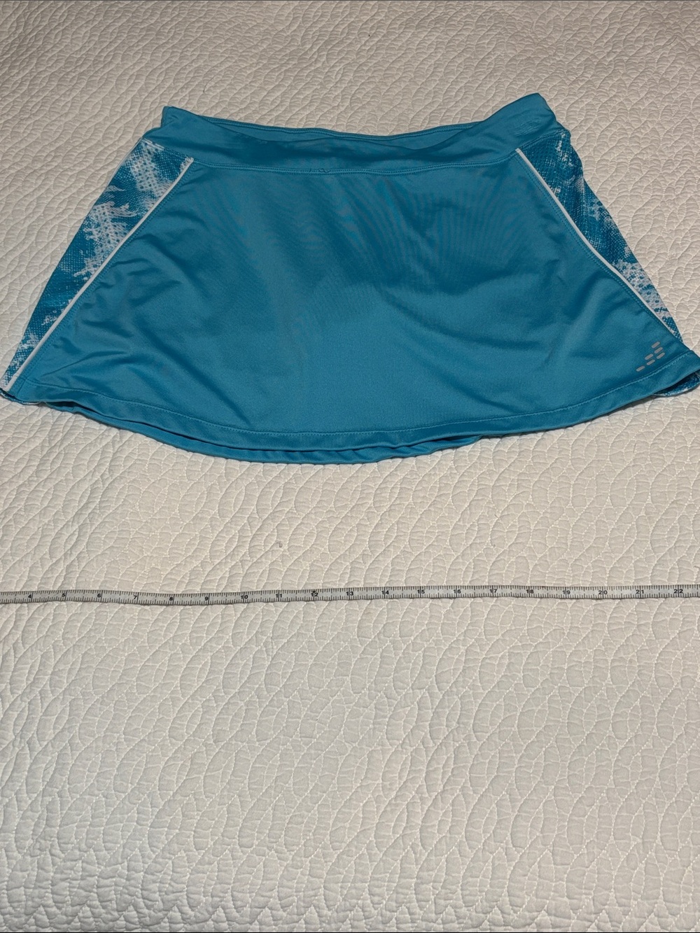 bcg Teal Turquoise Athletic Skater Skort with Side Print Panels Women’s medium M